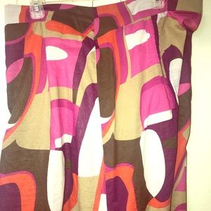 Size 14 Multi colored skirt fushia Is main color